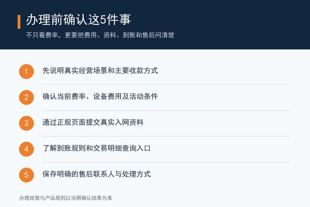 办理立刷微智能POS前需要确认的五项事项