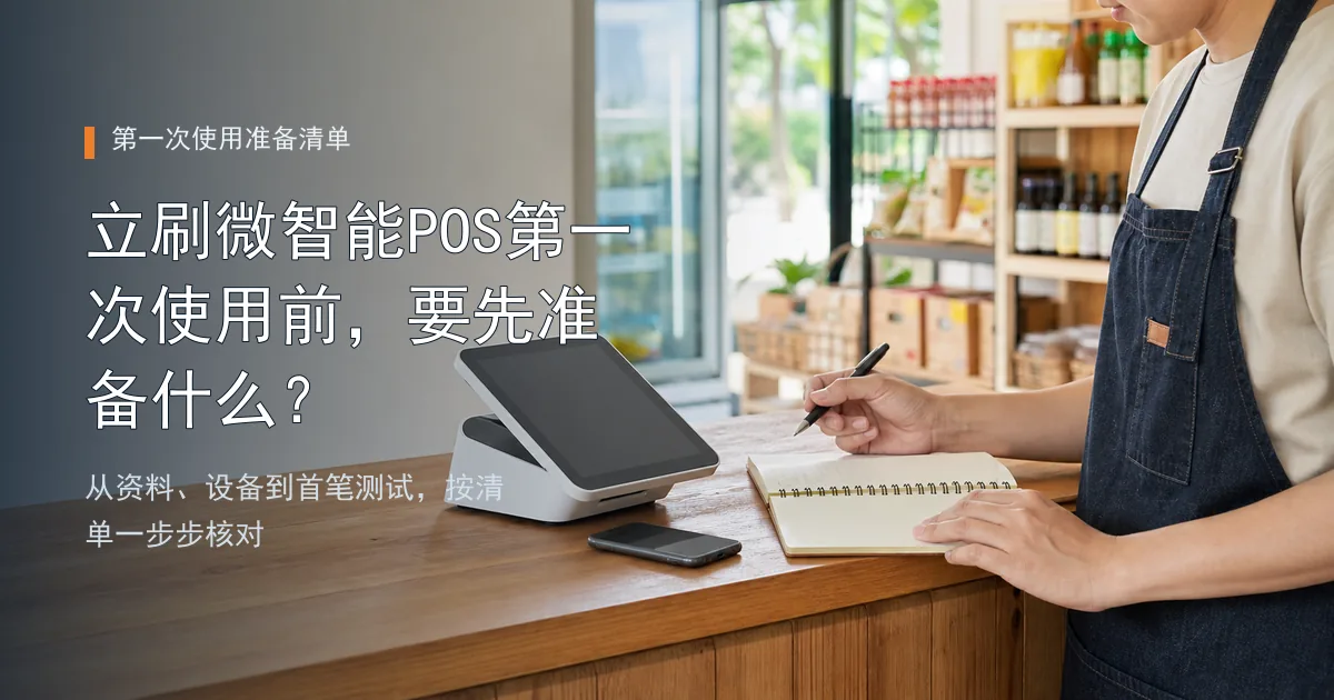 立刷微智能POS第一次使用前，要先准备什么？