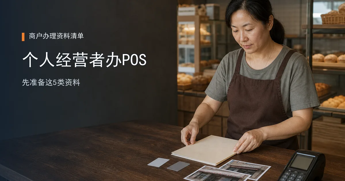 个人经营者办理POS要准备什么？先整理这5类资料
