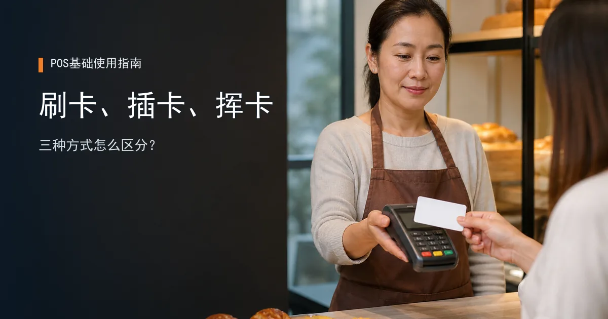 POS刷卡、插卡、挥卡有什么区别？商户这样引导更清楚