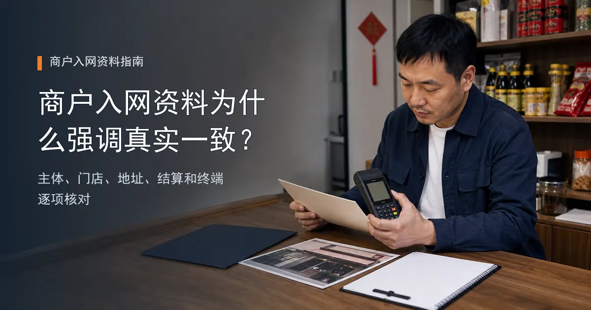 商户入网资料为什么强调真实一致？这5项要核对