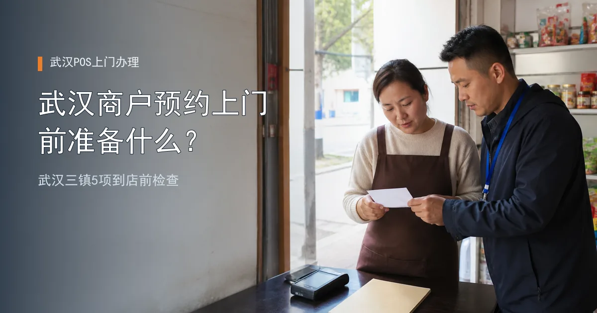 汉口、武昌、汉阳商户预约上门办理POS，要提前准备什么？