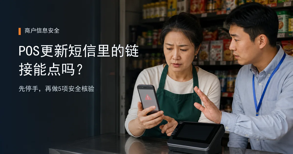 陌生短信让你更新POS信息，链接能不能点？先做这5项核验