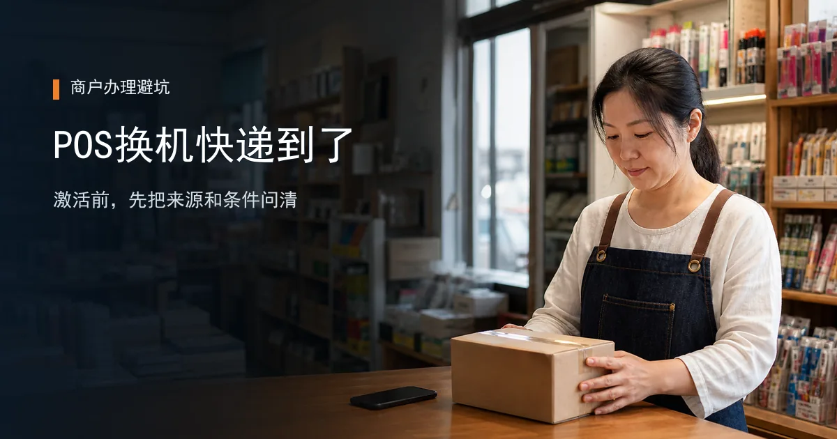 收到“免费换机”的POS快递,激活前先核对这几件事