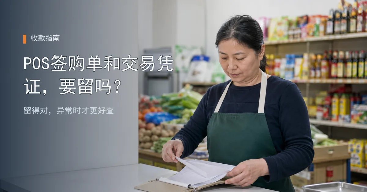 POS签购单和交易凭证要留吗？商户这样保存更好查账