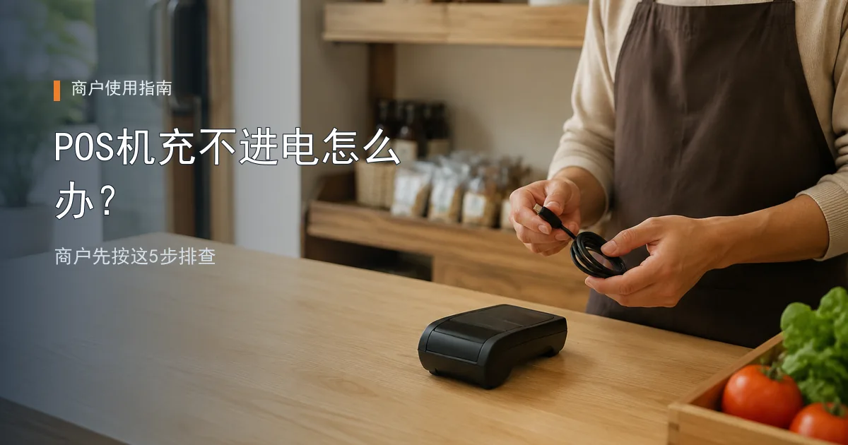 POS机充不进电怎么办？商户先按这5步排查