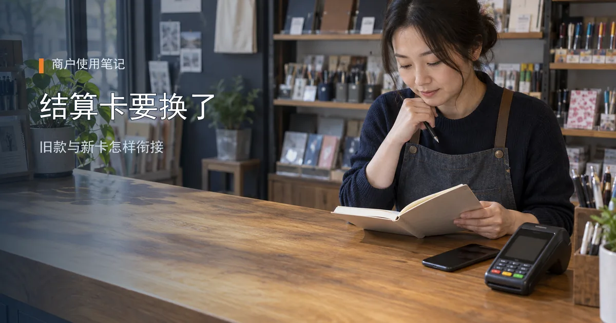 POS结算银行卡要换了，旧卡和待到账款项怎么衔接？