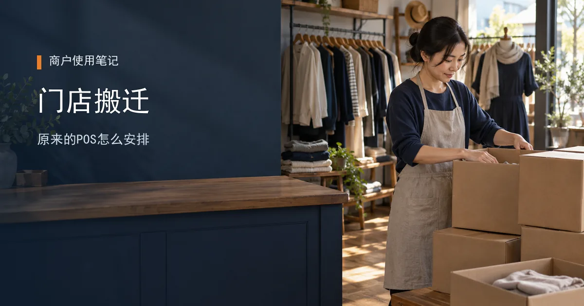 门店搬迁，原来的POS机能直接带到新店用吗？