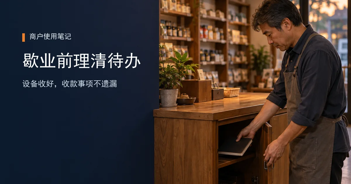 门店临时歇业几天，POS和收款待办怎么安排？