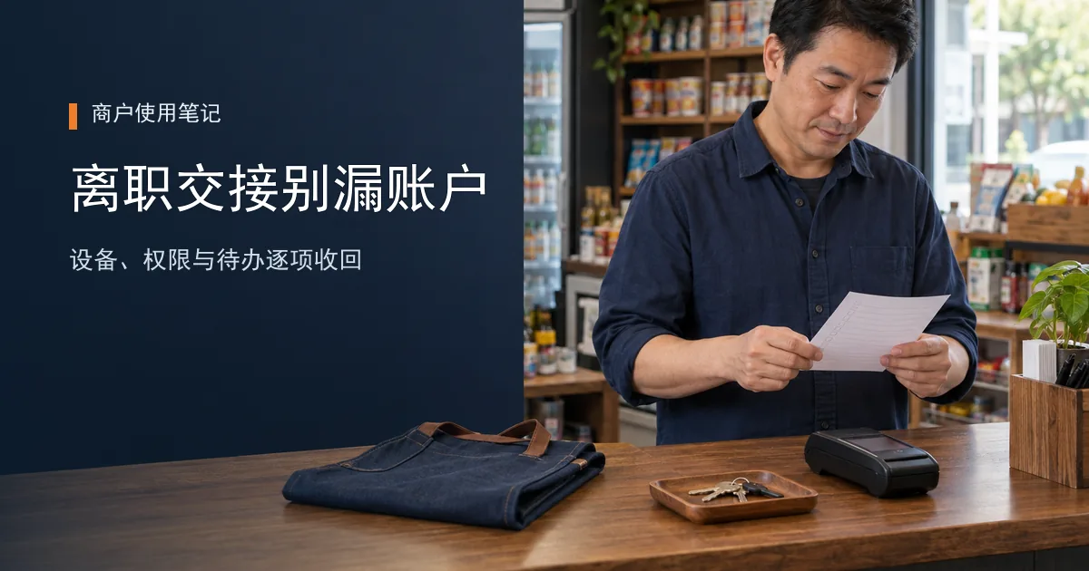 收银员离职后，POS和收款账户要交接哪些事？